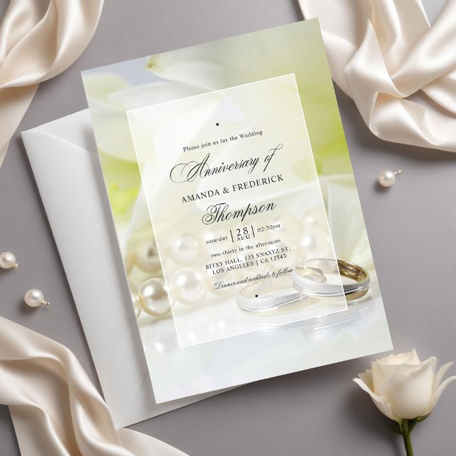 30th Pearl Wedding Anniversary Photo Invitation (30th Pearl Wedding Anniversary)