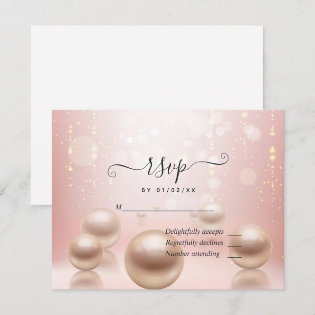 30th Pearl Wedding Anniversary RSVP Card (Front/Back)