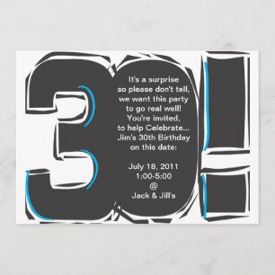 30th SImple Birthday Invite