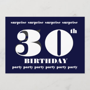 30th SURPRISE Midnight Birthday Party Template