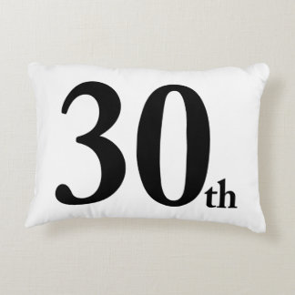 30th This number is for birthdays or anything else Decorative Cushion