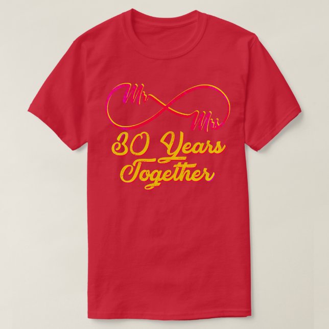 30th Wedding Anniversary 30 Years Of Marriage 2 T-Shirt (Design Front)
