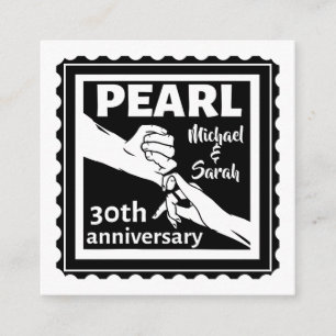 30th wedding anniversary black and white romantic enclosure card