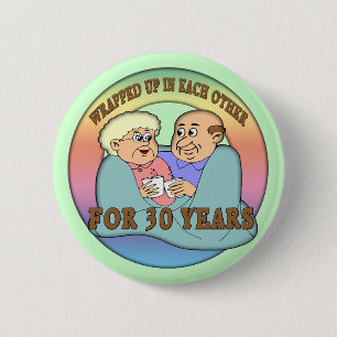 30th Wedding Anniversary Buttons