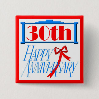 30th Wedding Anniversary Buttons