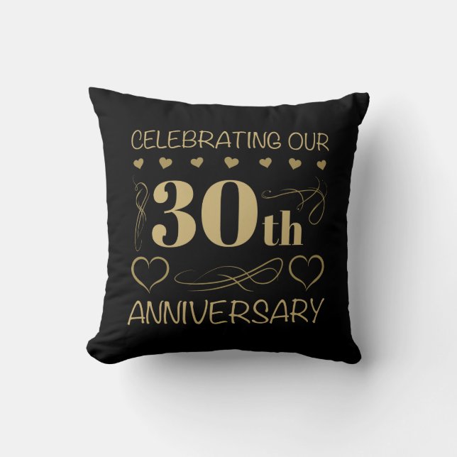 30th Wedding Anniversary Cushion (Front)