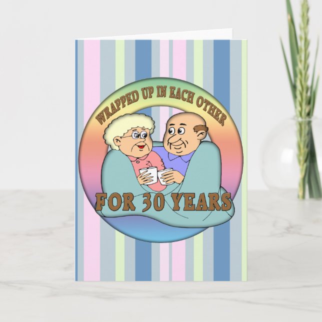 30th Wedding Anniversary Gifts Card (Front)