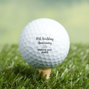 30th Wedding Anniversary Heart Golf Balls