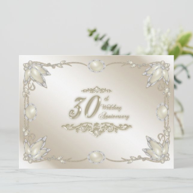 30th Wedding Anniversary Invitation (Standing Front)