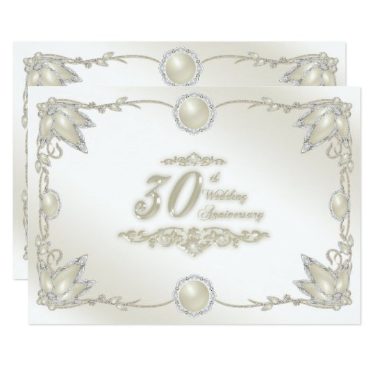  30th  Wedding  Anniversary  Invitation  Zazzle co uk 