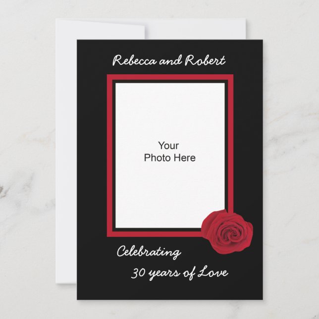 30th Wedding Anniversary Invitation Photo (Front)