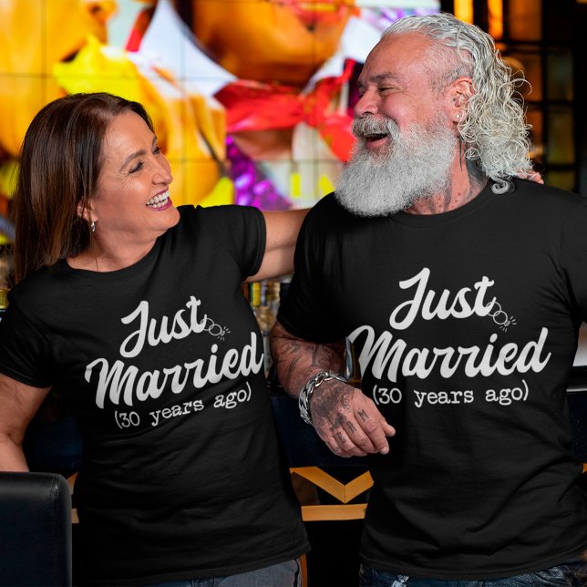 30th Wedding Anniversary Just Married 30 Years Ago T-Shirt (Creator Uploaded)