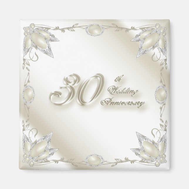 30th Wedding Anniversary Magnet (Front)