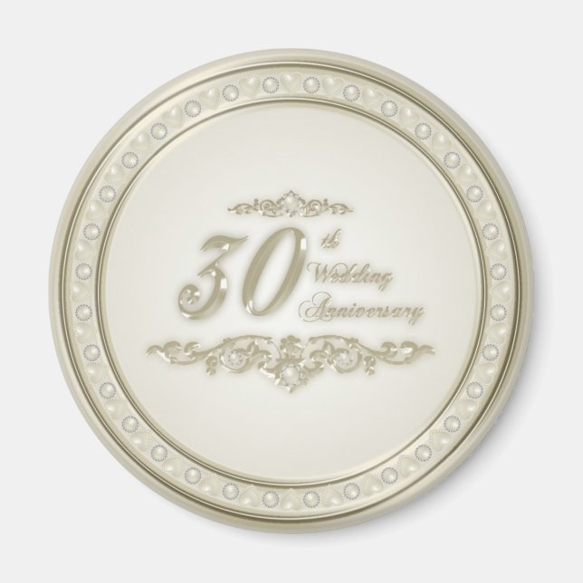 30th Wedding Anniversary Magnet (Front)