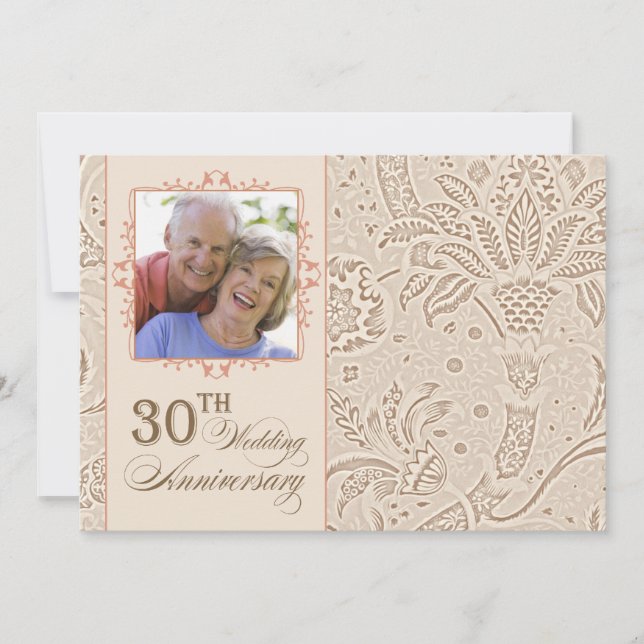 30th wedding anniversary photo invitations (Front)