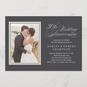 30th Wedding Anniversary Photo Invitations