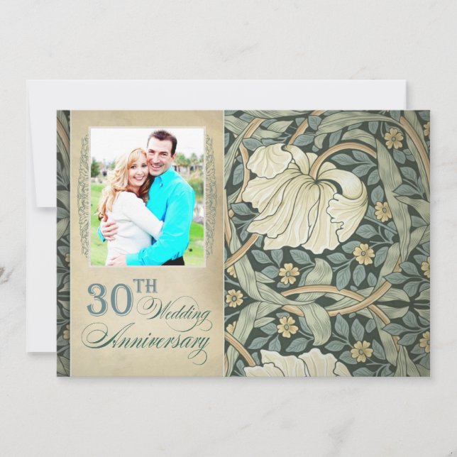 30th wedding anniversary photo invitations (Front)