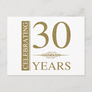 30th Wedding Anniversary Postcard