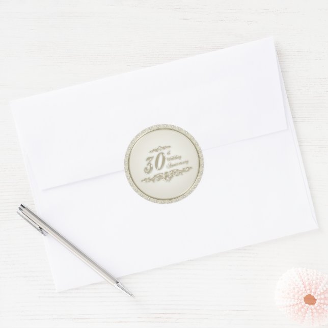 30th Wedding Anniversary Sticker (Envelope)