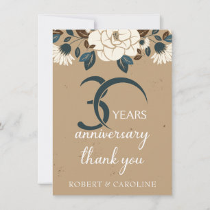 30th Wedding Anniversary Thank you Floral