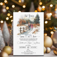 30th Wedding Anniversary Winter Landscape Romantic