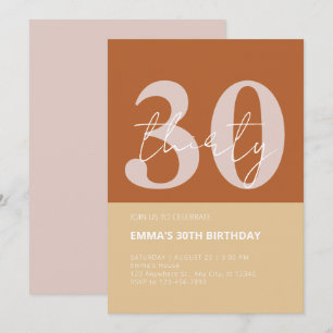 30th year celebration birthday invitation
