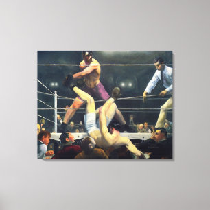 30x24 Vintage Art Sports Boxing 1924 Canvas Print