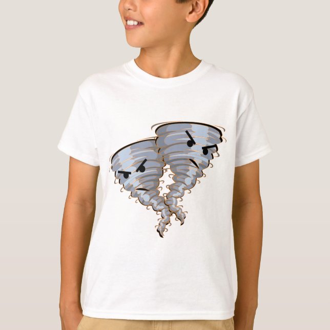 310431 ANGRY TORNADOS CARTOON FUNNY WEATHER GROUCH T-Shirt (Front)
