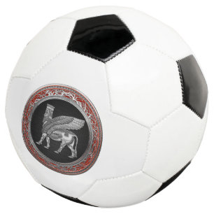 [310] Assyrian Winged Bull - Silver Lamassu Football