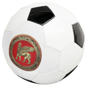[310] Assyrian Winged Lion - Gold Lamassu Football