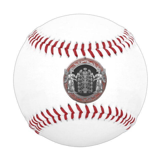 [310] Two Silver Ninurtas with Tree of Life Baseball (Front)