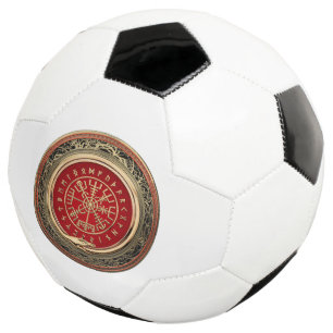 [310] Vegvisir - Viking Gold Magic Runic Compass Football