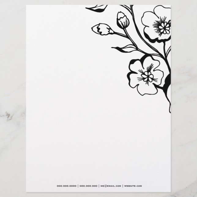 311-311-Lush Black & White Letterhead Design (Front)