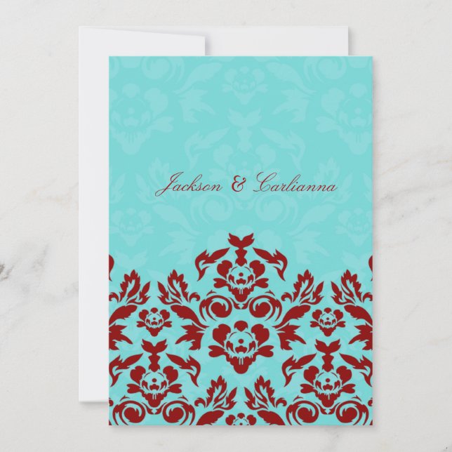 311 Aqua Blue Flame 5 x 7 Invite (Front)