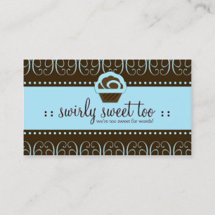 311 Baby Blue Swirly Sweet Business Card