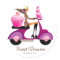 311 Bakery Stickers Pink Cupcake Scooter Girl
