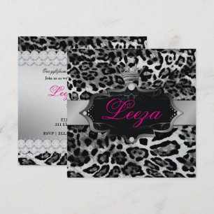 311-Baroque Princess Leopard Metallic Invitation