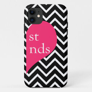 311 Best Friends Heart Chevron Right Side iPhone 11 Case