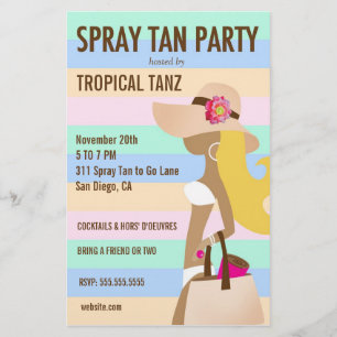 311 Bikini Girl Spray Tan Party Flyer