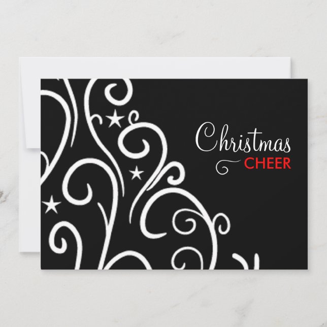 311-Black and White Christmas Invite (Front)