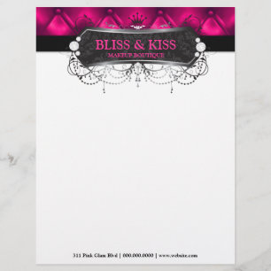 311 Black Bliss Blush Tuft Metallic Letterhead Template