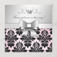 311-Blackberry Precious Pink Damask | Baby Shower
