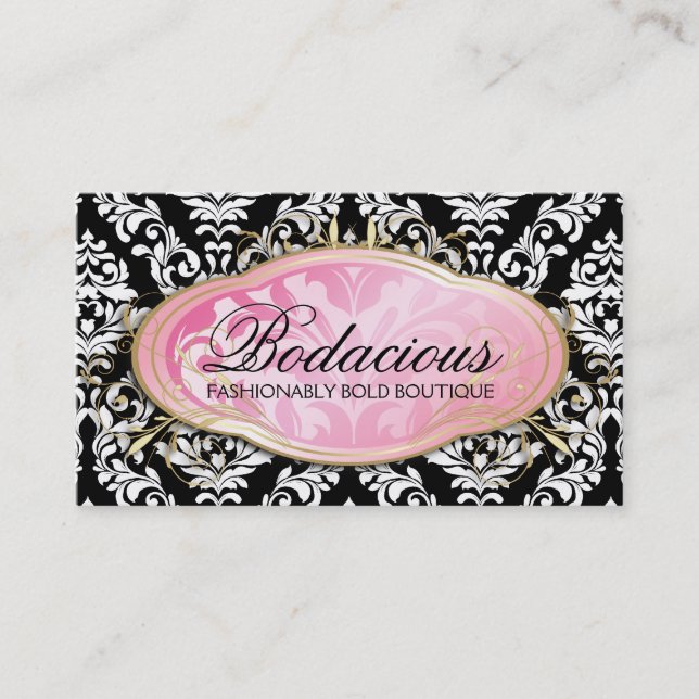 311 Bodacious Boutique Black Business Card (Front)