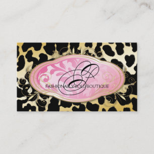 311 Bodacious Boutique Golden Leopard Spots Business Card