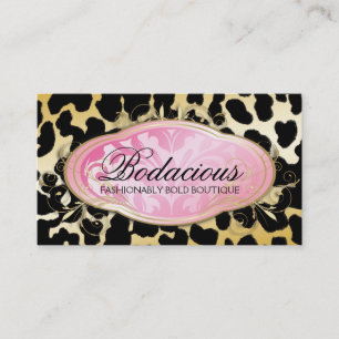 311 Bodacious Boutique Golden Leopard Spots Business Card