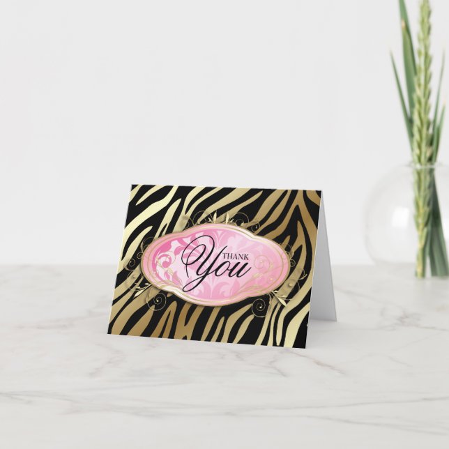 311 Bodacious Boutique Zebra Thank You Card (Front)