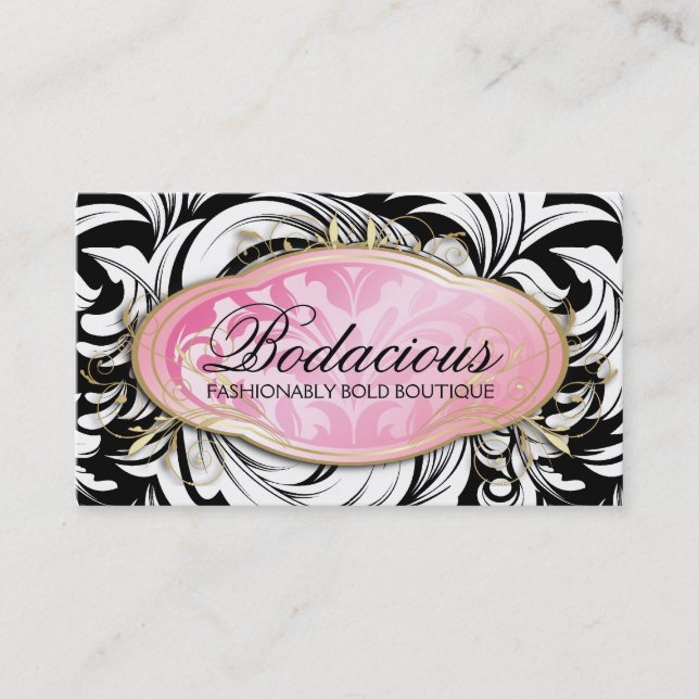 311 Bodacious Lavish Boutique Leopard Spots Business Card (Front)