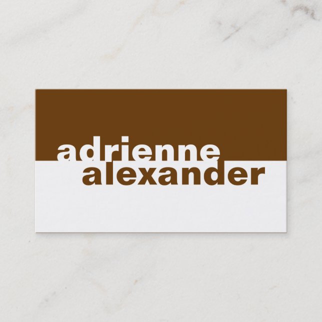 311-Boldly Simplistic | Chocolate Business Card (Front)