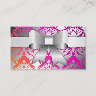 311-Bow-licious Wild Sunset Damask Business Card