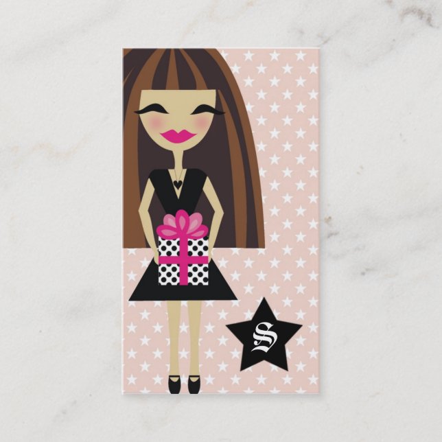 311-BRUNETTE/STAR/GIFT BUSINESS CARD (Front)